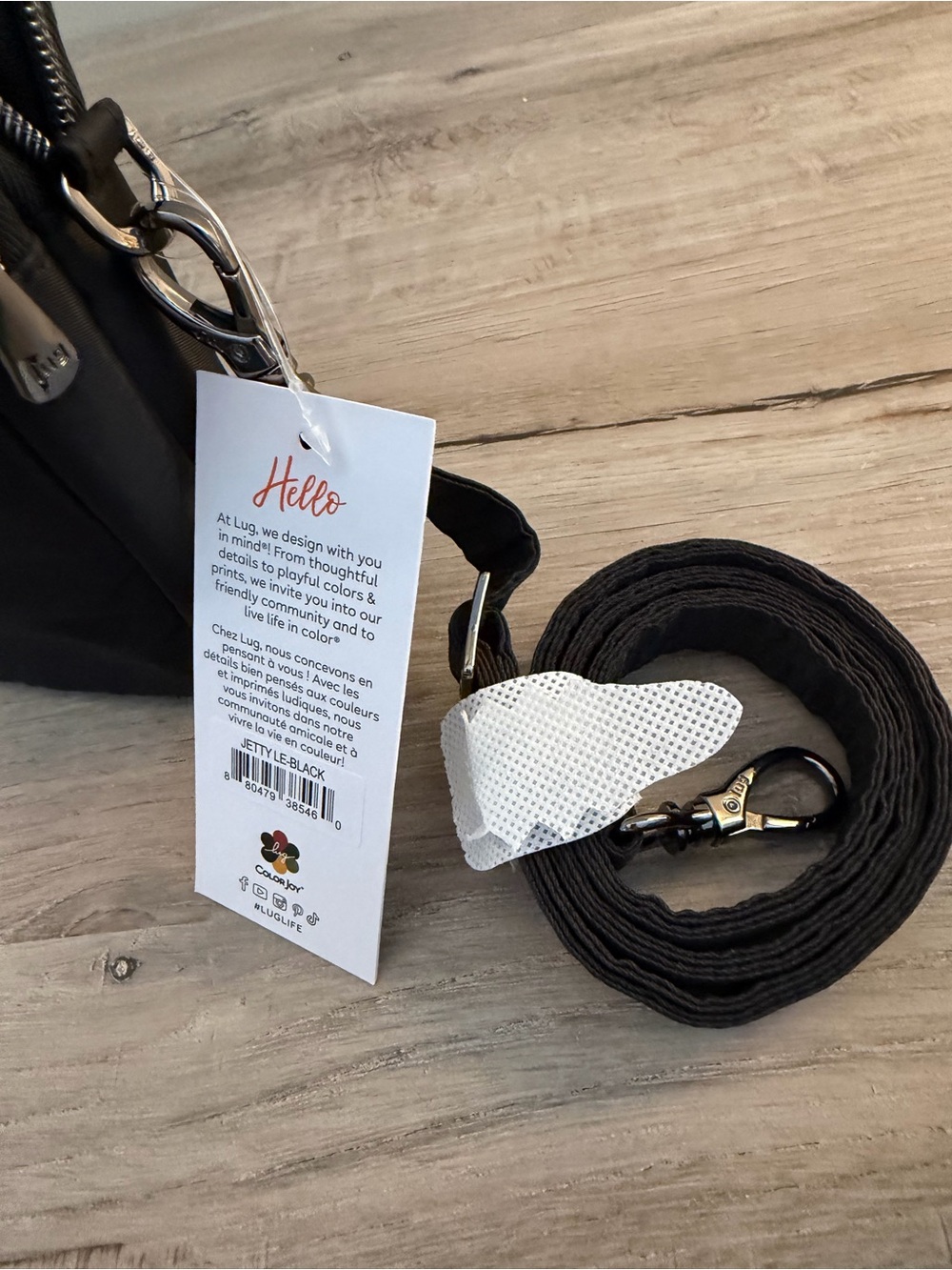 Lug Jetty Black Quilted Mini Tote Crossbody - NWT - Picture 5 of 6